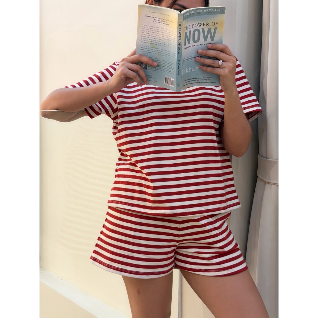 Pambahaymnl Stripes Cotton Lounge Set