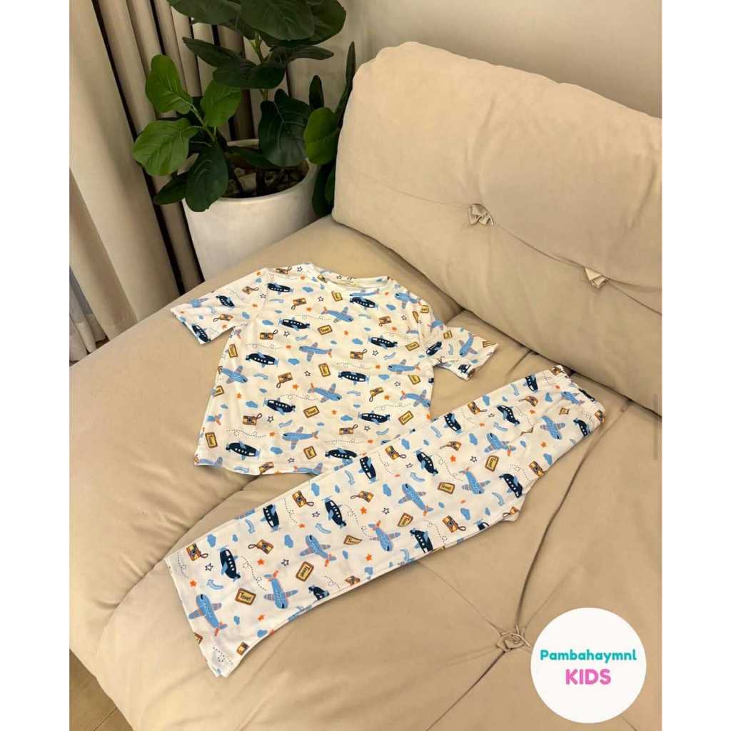 Pambahaymnl Kids Cotton Printed Pjs Lounge Set
