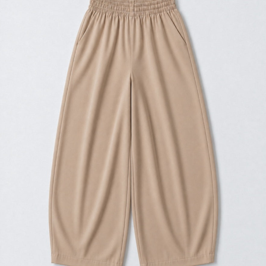 Pambahaymnl Barrel Leg Linen Pants
