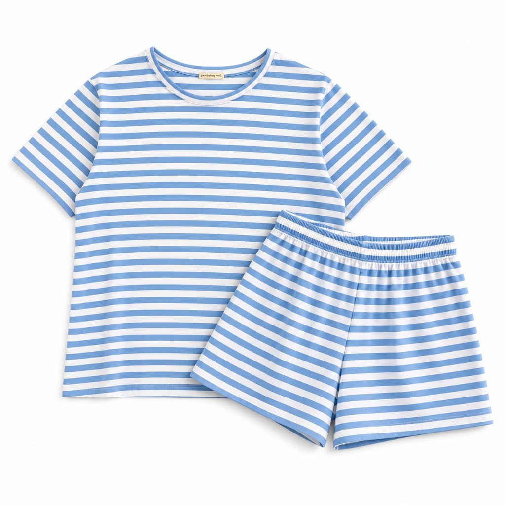 Pambahaymnl Stripes Cotton Lounge Set