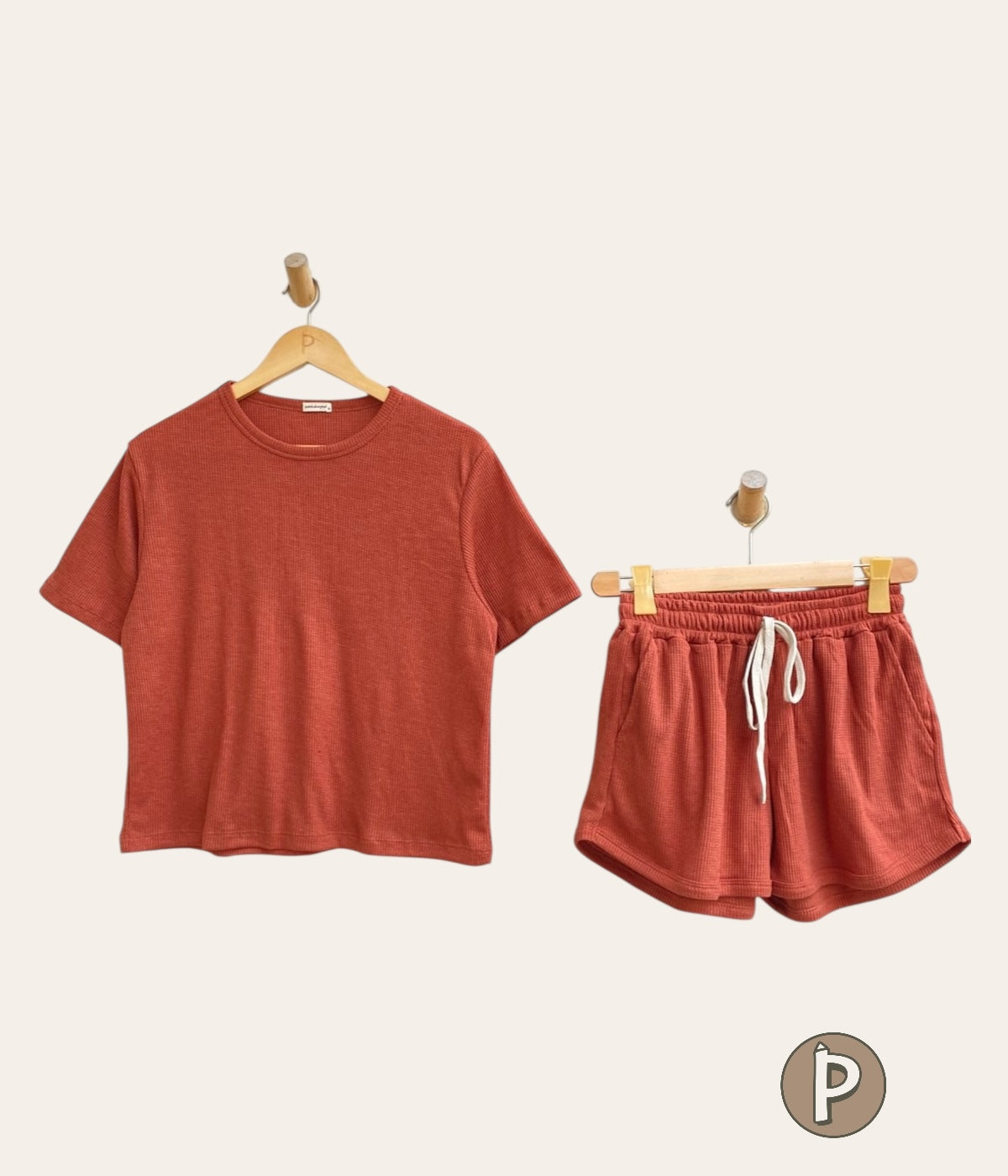 Pambahaymnl Waffle Knit Lounge Set