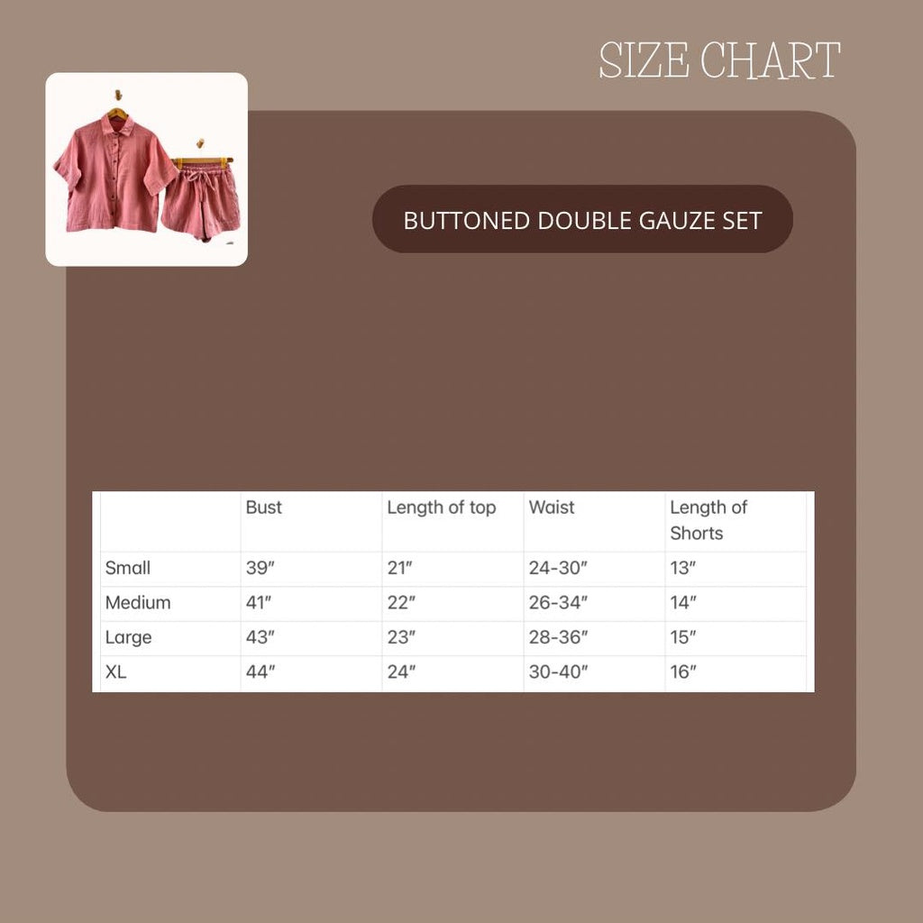 Pambahaymnl Buttoned Double Gauze Set