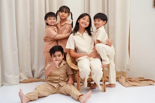 Pambahaymnl Kids Buttoned PJ"s Set