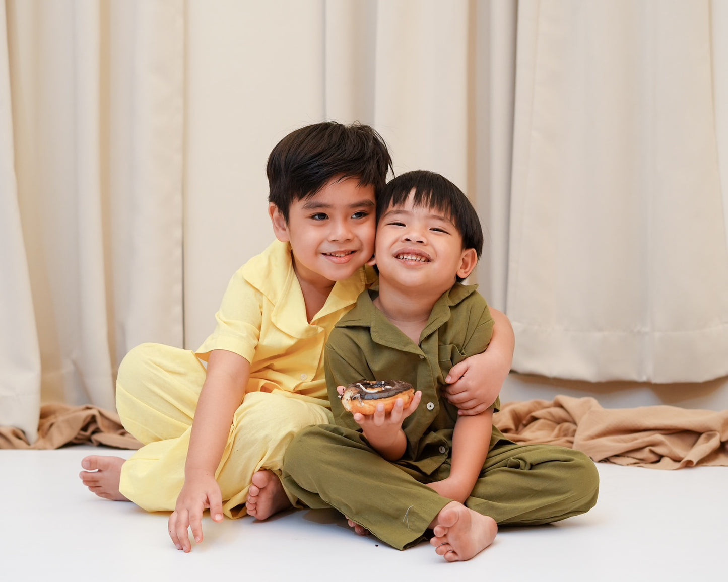 Pambahaymnl Kids Buttoned PJ"s Set